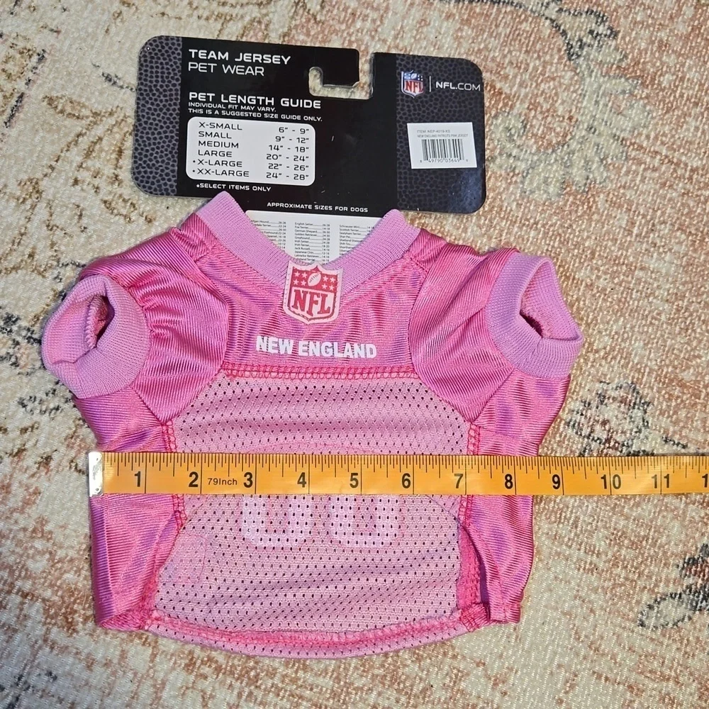 NFL New England Patriots Pink Pet Jersey Size XS